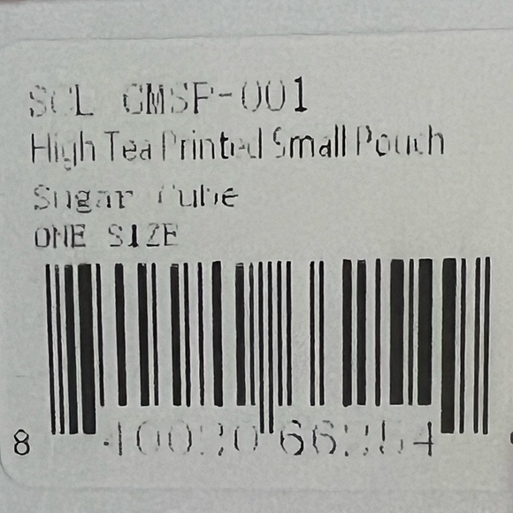 🌟NWT🌟STONEY CLOVER LANE🌟SOLD OUT🌟RARE🌟Small Pouch in HIGH TEA SUGAR CUBE - Picture 6 of 7